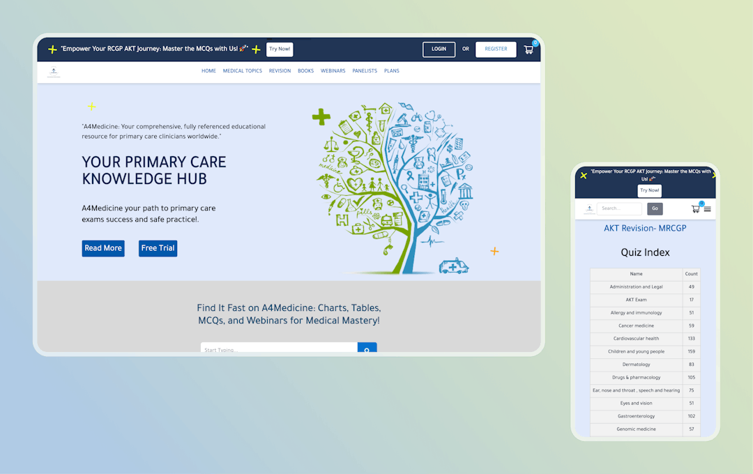 a4medicine website screenshot